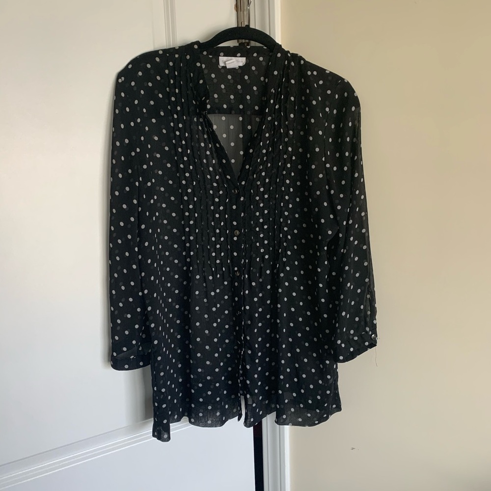 Black and white polka dot shirt